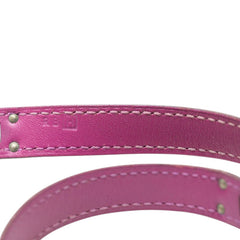 エルメス ケリー ドゥブルトゥール 2連 ブレスレット □H刻印 パープル シルバー メタル ヴォースイフト レディース HERMES 【中古】