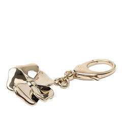 シャネル カメリア モチーフ キーホルダー ゴールド ブラック メッキ レディース CHANEL 【中古】