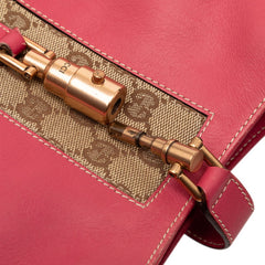 グッチ ニュージャッキー GGキャンバス ハンドバッグ ショルダーバッグ 120885 ピンク レザー キャンバス レディース GUCCI 【中古】