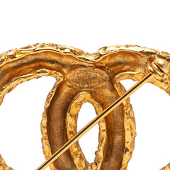 シャネル ココマーク ヨウガン 溶岩 モチーフ ブローチ ゴールド メッキ レディース CHANEL 【中古】