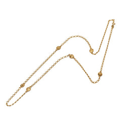 シャネル ライオン モチーフ ロング チェーン ネックレス ゴールド メッキ レディース CHANEL 【中古】