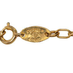 シャネル ライオン モチーフ ロング チェーン ネックレス ゴールド メッキ レディース CHANEL 【中古】