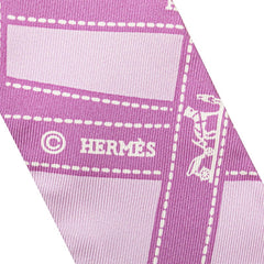 エルメス ツイリー BOLDUC ボルデュック スカーフ パープル シルク レディース HERMES 【中古】
