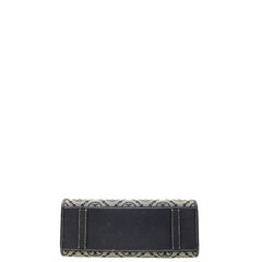 トリーバーチ Tモノグラム ショルダーバッグ トートバッグ ネイビー ベージュ キャンバス レザー レディース Tory Burch 【中古】