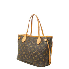 ルイ ヴィトン モノグラム ネヴァーフルPM ハンドバッグ トートバッグ M40155 ブラウン PVC レザー レディース LOUIS VUITTON 【中古】
