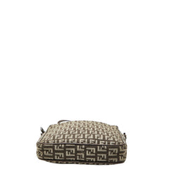 フェンディ ズッキーノ 斜め掛け ショルダーバッグ 8BT053 ブラウン キャンバス レザー レディース FENDI 【中古】