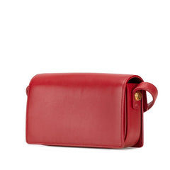 サンローラン クラシック ルル 斜め掛け ミニショルダーバッグ 318249 レッド レザー レディース SAINT LAURENT 【中古】