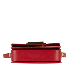 サンローラン クラシック ルル 斜め掛け ミニショルダーバッグ 318249 レッド レザー レディース SAINT LAURENT 【中古】