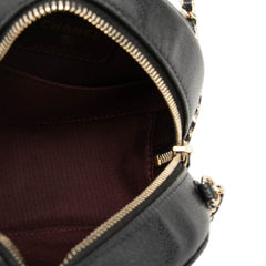 シャネル ココマーク マトラッセ チェーンショルダーバッグ AP0245 ブラック キャビアスキン レディース CHANEL 【中古】