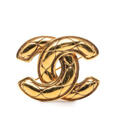 シャネル ココマーク マトラッセ ブローチ ゴールド メッキ レディース CHANEL 【中古】