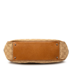 グッチ GGキャンバス トートバッグ ショルダーバッグ 113011 ベージュ レザー キャンバス レディース GUCCI 【中古】