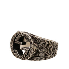 グッチ インターロッキングG GGロゴ リング 指輪 #15 SV925 シルバー メンズ GUCCI 中古