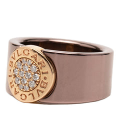 ブルガリ ブルガリブルガリ パヴェ リング 指輪 #51 K18PG ピンクゴールド メタル ダイヤモンド レディース BVLGARI 【中古】