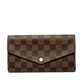 ルイ ヴィトン ダミエ ポルトフォイユ サラ 長財布 N63209 ブラウン PVC レザー メンズ LOUIS VUITTON 中古