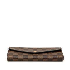 ルイ ヴィトン ダミエ ポルトフォイユ サラ 長財布 N63209 ブラウン PVC レザー メンズ LOUIS VUITTON 中古