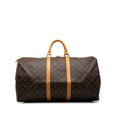ルイ ヴィトン モノグラム キーポル55 ボストンバッグ ハンドバッグ M41424 ブラウン PVC レザー ユニセックス LOUIS VUITTON 中古