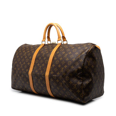 ルイ ヴィトン モノグラム キーポル55 ボストンバッグ ハンドバッグ M41424 ブラウン PVC レザー ユニセックス LOUIS VUITTON 中古