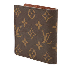 ルイ ヴィトン モノグラム ポルトフォイユ マルコ 二つ折り財布 M61675 ブラウン PVC レザー レディース LOUIS VUITTON 【中古】