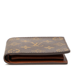 ルイ ヴィトン モノグラム ポルトフォイユ マルコ 二つ折り財布 M61675 ブラウン PVC レザー レディース LOUIS VUITTON 【中古】