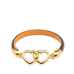 ルイ ヴィトン モノグラム ブレスレット セイ イエス ブレスレット M6758 ブラウン ゴールド PVC メッキ レディース LOUIS VUITTON 【中古】