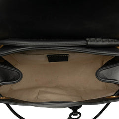 グッチ GGマーモント シェリーライン チェーン リュック バックパック 432265 527066 ブラック レザー レディース GUCCI 【中古】