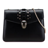 ブルガリ セルペンティ フォーエバー ビジュー チェーン ショルダーバッグ ブラック レザー レディース BVLGARI 【中古】