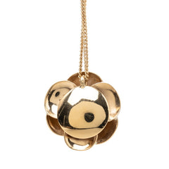 シャネル カメリア ココマーク ネックレス ゴールド ホワイト メッキ レディース CHANEL 【中古】