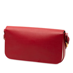 フェンディ トレバケット ワンショルダーバッグ 8BR720 レッド レザー レディース FENDI 【中古】