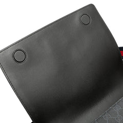 グッチ GGスプリーム ショルダーバッグ クロスボディバッグ 771167 ブラック PVC レザー レディース GUCCI 【中古】