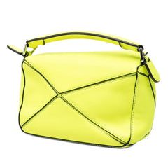 ロエベ アナグラム パズルバッグ ミニ ハンドバッグ ショルダーバッグ 2WAY グリーン系 レザー レディース LOEWE 【中古】