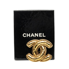 シャネル ココマーク マトラッセ ブローチ ゴールド メッキ レディース CHANEL 中古