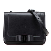 サルヴァトーレフェラガモ ヴァラリボン チェーン ショルダーバッグ AU-21 G877 ブラック レザー レディース Salvatore Ferragamo 【中古】