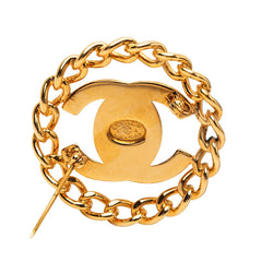 シャネル ココマーク ターンロック チェーン モチーフ ブローチ ゴールド メッキ レディース CHANEL 【中古】