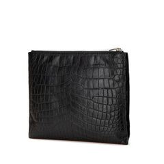 サンローラン クロコ型押し クラッチバッグ セカンドバッグ 39729 ブラック レザー メンズ SAINT LAURENT 【中古】