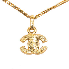 シャネル ココマーク ラインストーン ネックレス ゴールド メッキ レディース CHANEL 【中古】