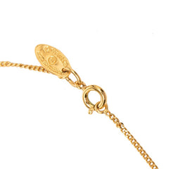シャネル ココマーク ラインストーン ネックレス ゴールド メッキ レディース CHANEL 【中古】