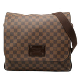 ルイ ヴィトン ダミエ ブルックリンMM 斜め掛け ショルダーバッグ N51211 ブラウン PVC レザー レディース LOUIS VUITTON 【中古】