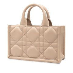 ディオール マクロカナージュ ブックトート ミニ ショルダーバッグ トートバッグ 2WAY ベージュ レザー レディース Dior 【中古】