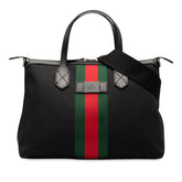 グッチ シェリーライン トートバッグ ショルダーバッグ 2WAY 630923 ブラック ナイロン レザー レディース GUCCI 【中古】