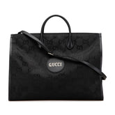 グッチ GGナイロン オフザグリッド トートバッグ ショルダーバッグ 2WAY 630353 ブラック ナイロン レザー レディース GUCCI 【中古】
