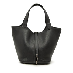 エルメス ピコタンロックMM ハンドバッグ A刻印 ブラック シルバー金具 トリヨンクレマンス レディース HERMES 【中古】
