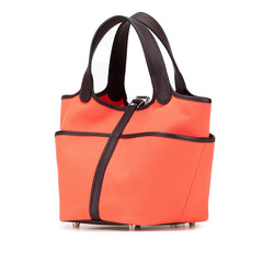 エルメス ピコタンロック カーゴPM ハンドバッグ ローズテキサス ルージュセリエ ピンク ヴォースイフト トワルゴエラン レディース HERMES 【中古】