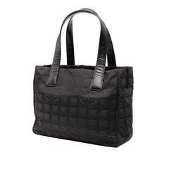 シャネル ニュートラベルライン トートPM トートバッグ ハンドバッグ ブラック ナイロン レザー レディース CHANEL 【中古】