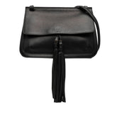 グッチ バンブー デイリー ショルダーバッグ 370826 ブラック レザー レディース GUCCI 【中古】