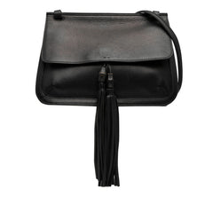 グッチ バンブー デイリー ショルダーバッグ 370826 ブラック レザー レディース GUCCI 【中古】