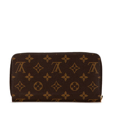 ルイ ヴィトン モノグラム ジッピーウォレット ラウンドファスナー 長財布 M60017 ブラウン PVC レディース LOUIS VUITTON 【中古】