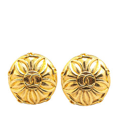 シャネル ヴィンテージ ココマーク フラワー 花 イヤリング ゴールド メッキ レディース CHANEL 【中古】