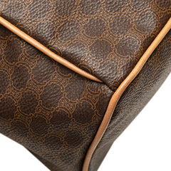 セリーヌ マカダム リュック バックパック ブラウン ベージュ PVC レザー レディース CELINE 【中古】