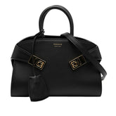 サルヴァトーレフェラガモ ガンチーニ HUG ハグ ミニ ハンドバッグ ショルダーバッグ 2WAY ブラック レザー レディース Salvatore Ferragamo 【中古】