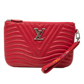 ルイ ヴィトン ニューウエーブ ポシェットジップ クラッチバッグ M67500 レッド レザー レディース LOUIS VUITTON 【中古】